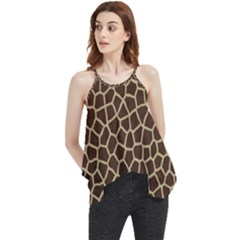 Giraffe Animal Print Skin Fur Flowy Camisole Tank Top by Amaryn4rt