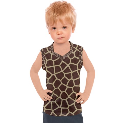 Giraffe Animal Print Skin Fur Kids  Sport Tank Top by Amaryn4rt