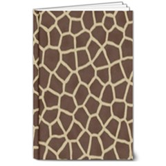 Giraffe Animal Print Skin Fur 8  X 10  Hardcover Notebook