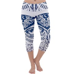 Owl Capri Yoga Leggings by Amaryn4rt