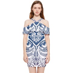 Owl Shoulder Frill Bodycon Summer Dress by Amaryn4rt