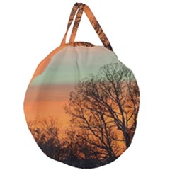 Twilight Sunset Sky Evening Clouds Giant Round Zipper Tote by Amaryn4rt