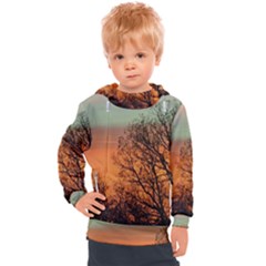 Twilight Sunset Sky Evening Clouds Kids  Hooded Pullover by Amaryn4rt