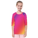 Rainbow Colors Kids  Quarter Sleeve Raglan Tee View1