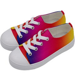 Rainbow Colors Kids  Low Top Canvas Sneakers by Amaryn4rt