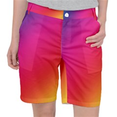 Rainbow Colors Women s Pocket Shorts by Amaryn4rt