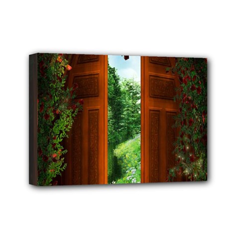 Beautiful World Entry Door Fantasy Mini Canvas 7  X 5  (stretched) by Amaryn4rt