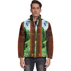 Beautiful World Entry Door Fantasy Men s Puffer Bubble Jacket Coat by Amaryn4rt