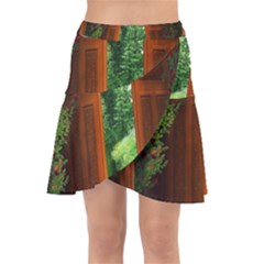 Beautiful World Entry Door Fantasy Wrap Front Skirt by Amaryn4rt