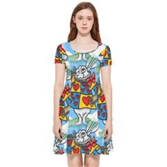Seamless Repeating Tiling Tileable Inside Out Cap Sleeve Dress
