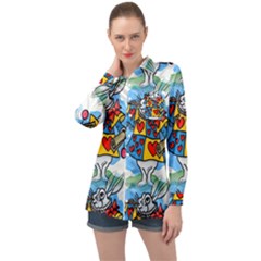 Seamless Repeating Tiling Tileable Long Sleeve Satin Shirt