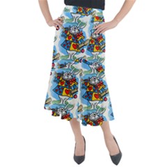 Seamless Repeating Tiling Tileable Midi Mermaid Skirt