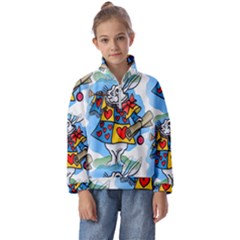 Seamless Repeating Tiling Tileable Kids  Half Zip Hoodie