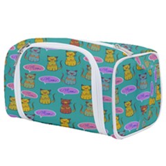 Meow Cat Pattern Toiletries Pouch by Amaryn4rt