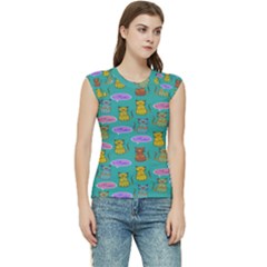 Meow Cat Pattern Women s Raglan Cap Sleeve Tee by Amaryn4rt