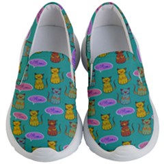 Meow Cat Pattern Kids Lightweight Slip Ons by Amaryn4rt