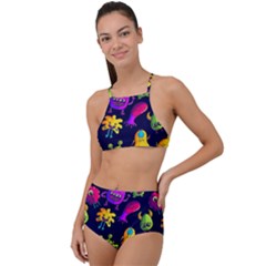 Space Patterns High Waist Tankini Set by Amaryn4rt