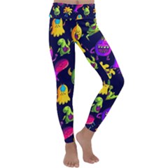 Space Patterns Kids  Lightweight Velour Classic Yoga Leggings by Amaryn4rt