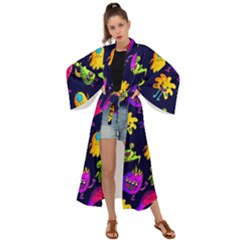 Space Patterns Maxi Kimono