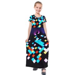 Dance Floor Kids  Short Sleeve Maxi Dress by Amaryn4rt