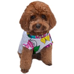 Flowers Pattern Vector Art Dog T-shirt by Amaryn4rt