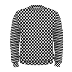 Black And White Checkerboard Background Board Checker Men s Sweatshirt by Amaryn4rt