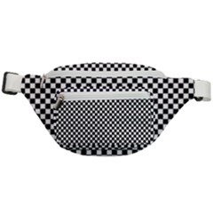 Black And White Checkerboard Background Board Checker Fanny Pack by Amaryn4rt
