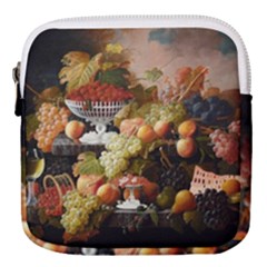 Abundance Of Fruit Severin Roesen Mini Square Pouch by Amaryn4rt