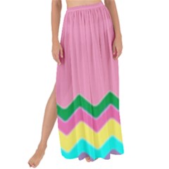 Easter Chevron Pattern Stripes Maxi Chiffon Tie-Up Sarong