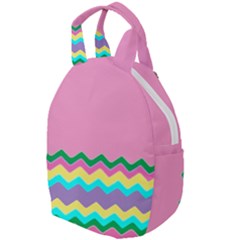 Easter Chevron Pattern Stripes Travel Backpack by Amaryn4rt