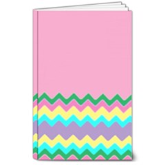 Easter Chevron Pattern Stripes 8  X 10  Softcover Notebook