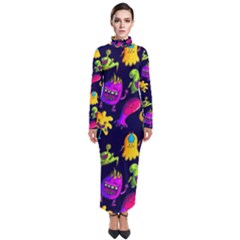 Space Patterns Turtleneck Maxi Dress by Amaryn4rt