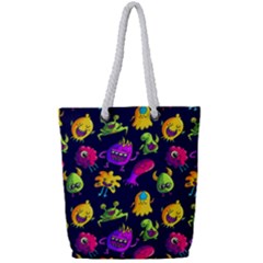 Space Patterns Full Print Rope Handle Tote (small) by Amaryn4rt