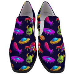 Space Pattern Women Slip On Heel Loafers by Amaryn4rt