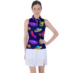 Space Pattern Women s Sleeveless Polo Tee by Amaryn4rt