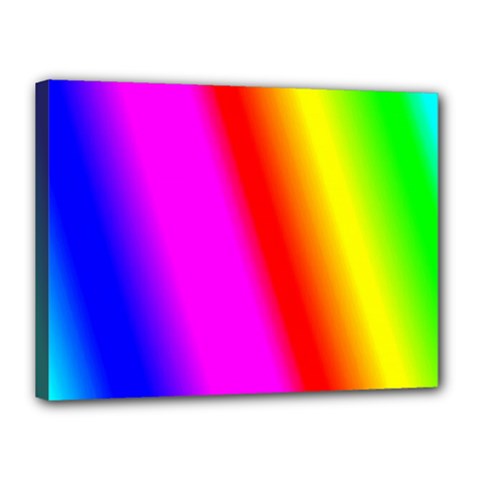 Multi Color Rainbow Background Canvas 16  X 12  (stretched) by Amaryn4rt