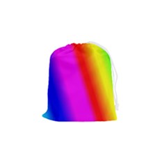 Multi Color Rainbow Background Drawstring Pouch (small)