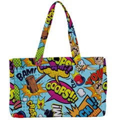 Comic Elements Colorful Seamless Pattern Canvas Work Bag by Amaryn4rt