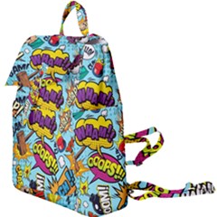 Comic Elements Colorful Seamless Pattern Buckle Everyday Backpack by Amaryn4rt