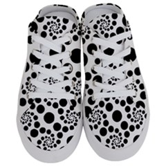 Dot Dots Round Black And White Half Slippers by Amaryn4rt