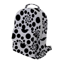 Dot Dots Round Black And White Flap Pocket Backpack (large) by Amaryn4rt