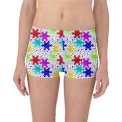 Snowflake Pattern Repeated Boyleg Bikini Bottoms by Amaryn4rt