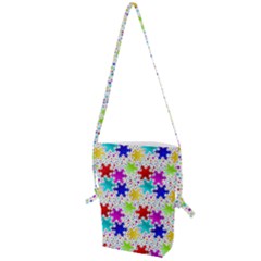 Snowflake Pattern Repeated Folding Shoulder Bag by Amaryn4rt