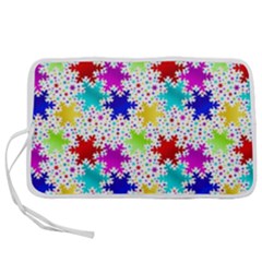 Snowflake Pattern Repeated Pen Storage Case (l) by Amaryn4rt