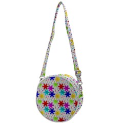 Snowflake Pattern Repeated Crossbody Circle Bag by Amaryn4rt