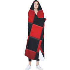 Black And Red Backgrounds- Wearable Blanket by Amaryn4rt