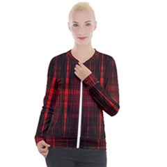 Black And Red Backgrounds Casual Zip Up Jacket by Amaryn4rt