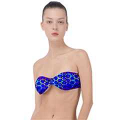 Blue Bee Hive Pattern Classic Bandeau Bikini Top  by Amaryn4rt