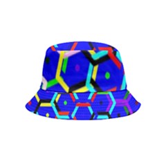 Blue Bee Hive Pattern Bucket Hat (kids)