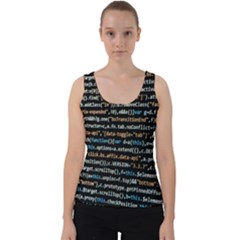 Close Up Code Coding Computer Velvet Tank Top by Amaryn4rt